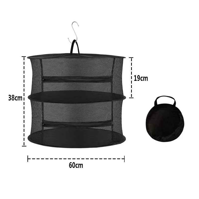 2-Layer Plant Drying Net 60cm – Hanging Herb Drying Rack Mesh Dryer for Flowers, Herbs, Fruits and Vegetables