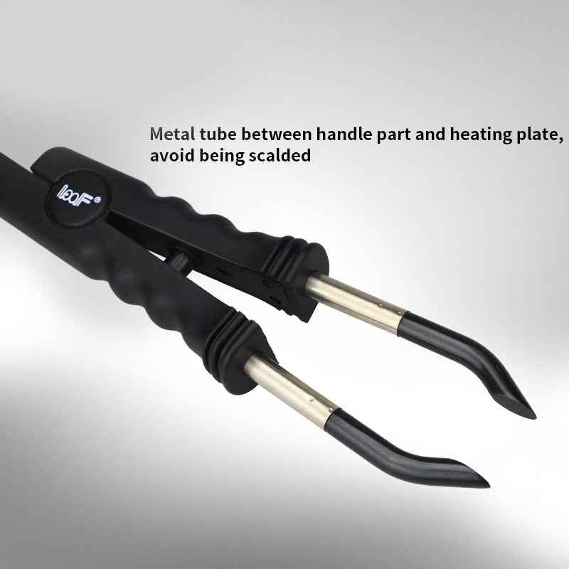 Hair Extension Iron with Teflon Heating - No Leaks - Thermostatic Hair Extension Pliers 618 - EU Plug