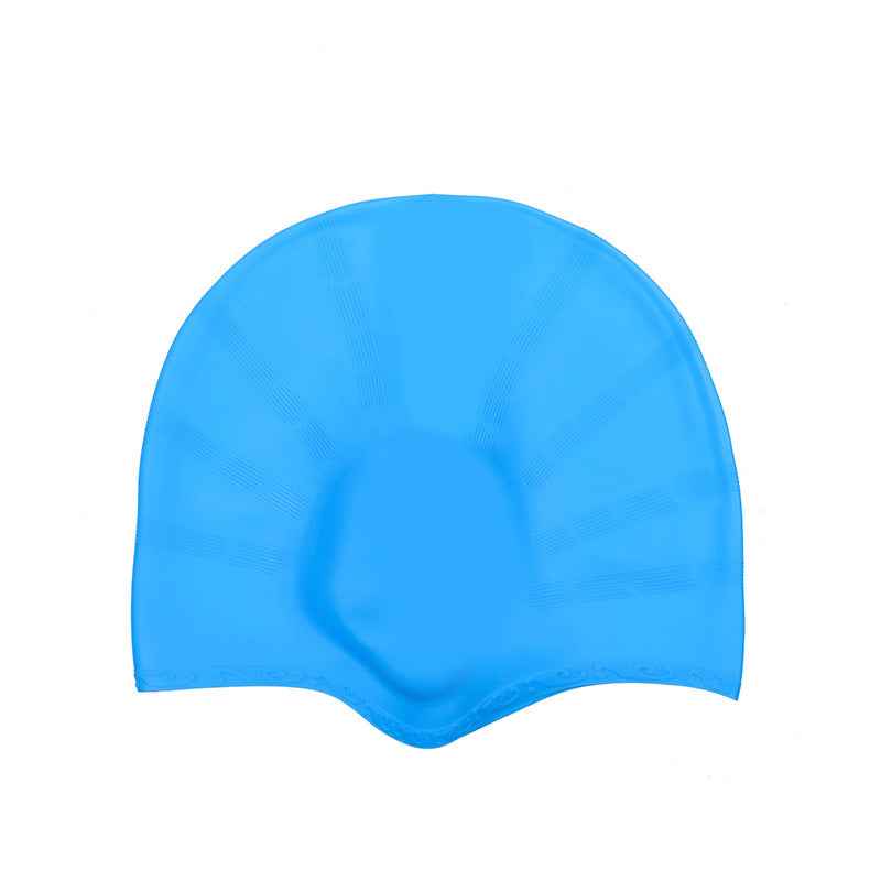 Waterproof Extra Large Silicone Swimming Cap for Long Hair with Comfortable Ear Covers, Adult Swim Cap for Men & Women
