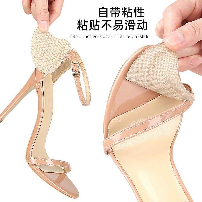 1 Pair of Five-Toe Forefoot Half Pad for High Heels – Soft Self-Adhesive Honeycomb Anti-Slip Shock-Absorbing Insole - Black
