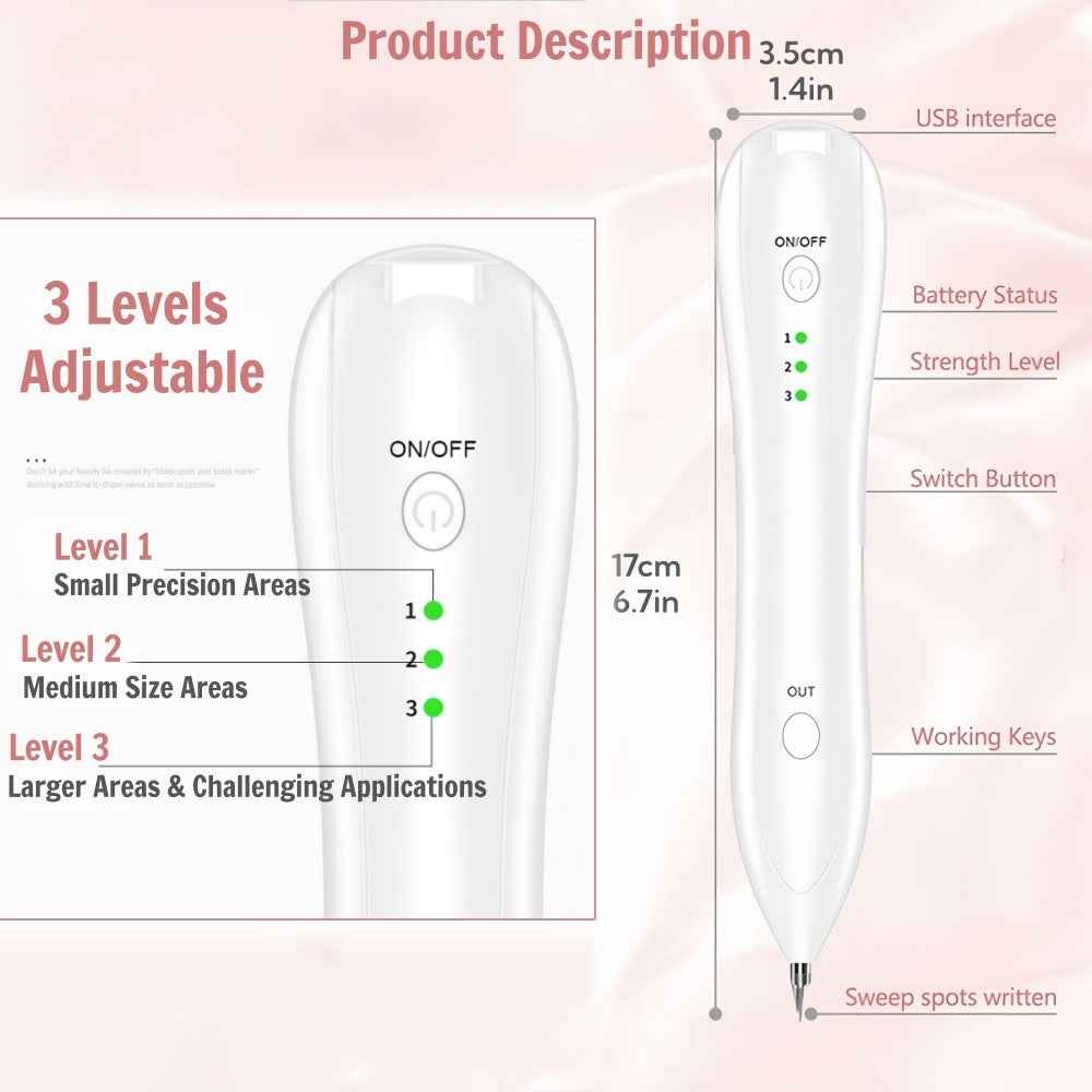 Skin Care Pen Beauty Device Adjustable Levels Spotting Pen