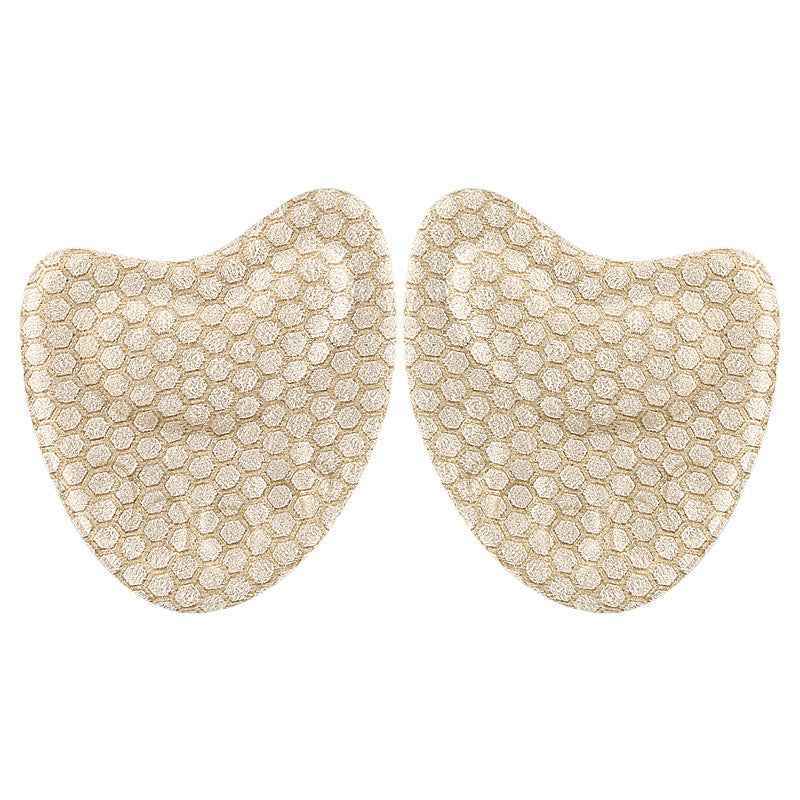 1 Pair of Five-Toe Forefoot Half Pad for High Heels – Soft Self-Adhesive Honeycomb Anti-Slip Shock-Absorbing Insole - Black