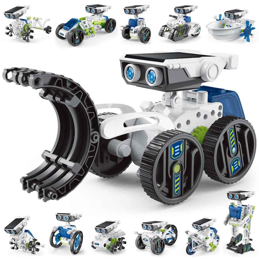 12-in-1 Solar Powered Robot Building Block Kit – STEM Educational Toy