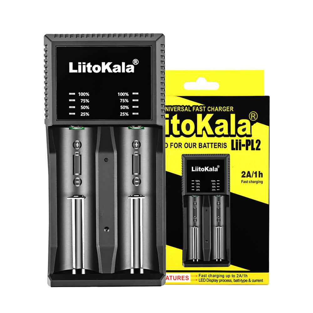 For LiitoKala Lii-PL2 18650 26650 21700 lithium battery LED charger - EU Plug