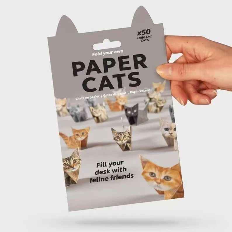 DIY Origami Paper Kit 50PCS for Kids – Cats, Dogs & Dinosaurs Folding Paper Craft Set, Educational Arts & Crafts Activity, Easy Paper Folding Toy