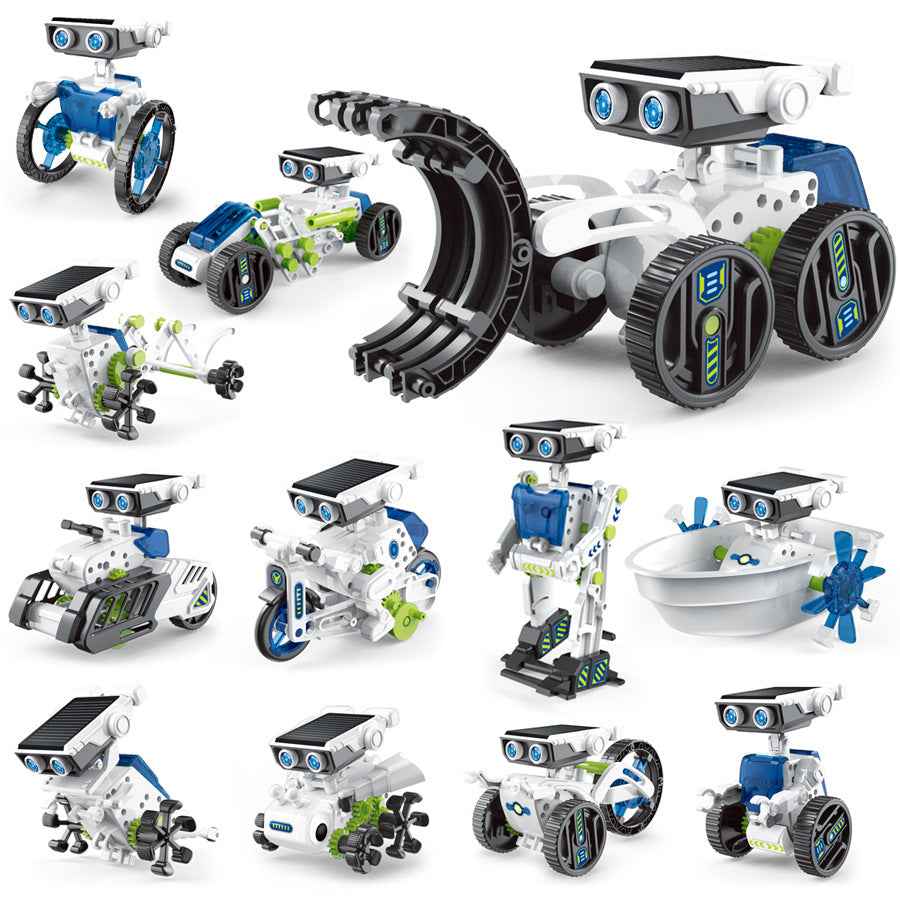 12-in-1 Solar Powered Robot Building Block Kit – STEM Educational Toy
