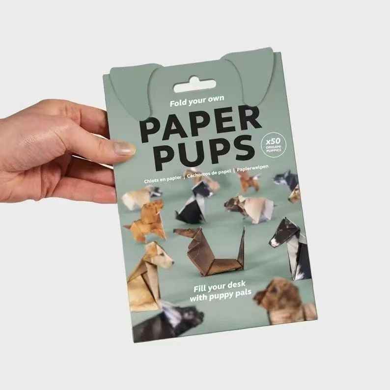 DIY Origami Paper Kit 50PCS for Kids – Cats, Dogs & Dinosaurs Folding Paper Craft Set, Educational Arts & Crafts Activity, Easy Paper Folding Toy
