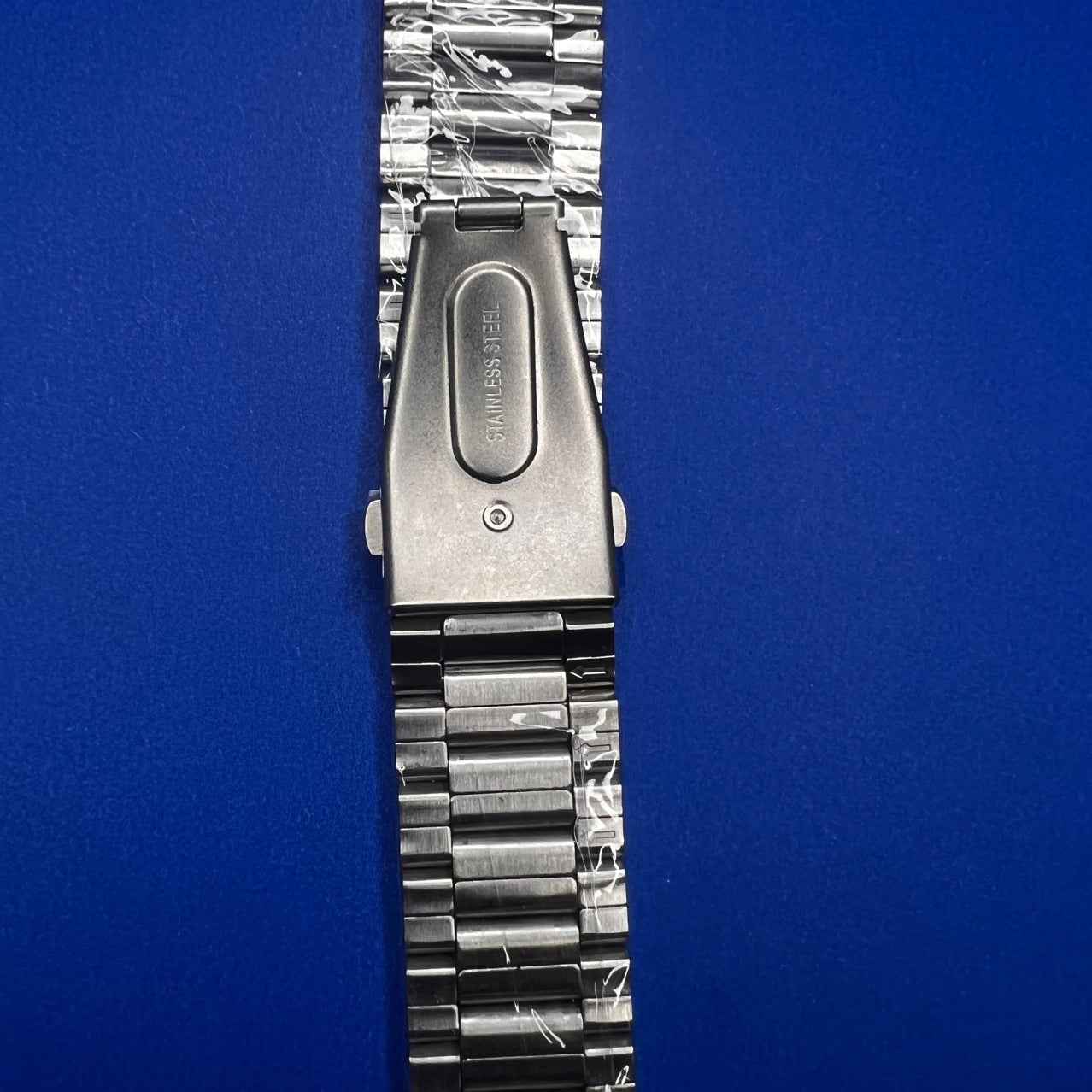 42mm Black Stainless Steel Watch Strap – Premium Metal Link Replacement Band with Adjustable Links & Fold-Over Clasp