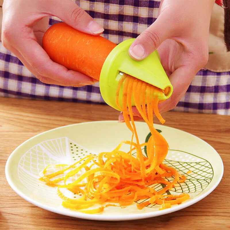 Multifunctional Vegetable Spiral Slicer – Manual Vegetable Cutter & Garnishing Tool