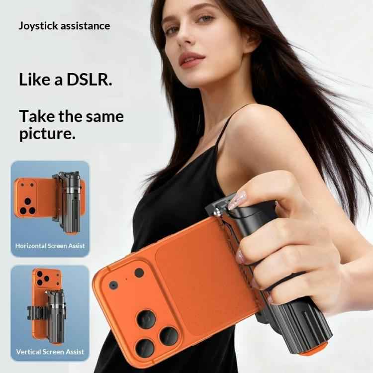 T13Y Auto Open Zinc Alloy Phone Handle Holder Bluetooth Selfie Stick Extendable Tripod(Black)