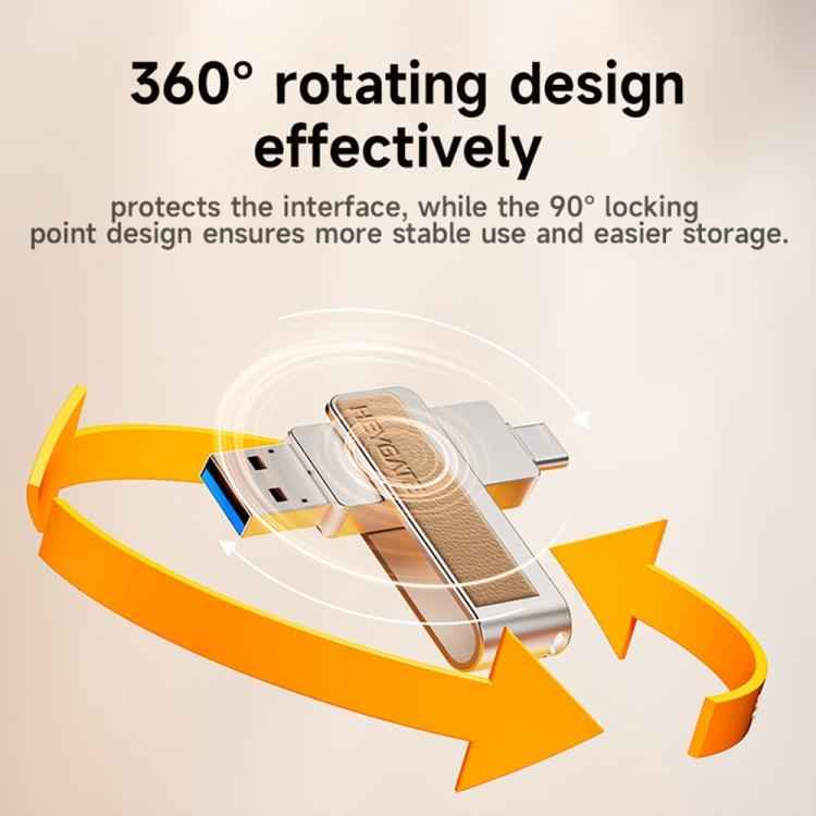 HEYGATE L2 2-in-1 USB 3.0 Flash Drive Dual Interface High Speed Memory Stick, Memsize:32GB