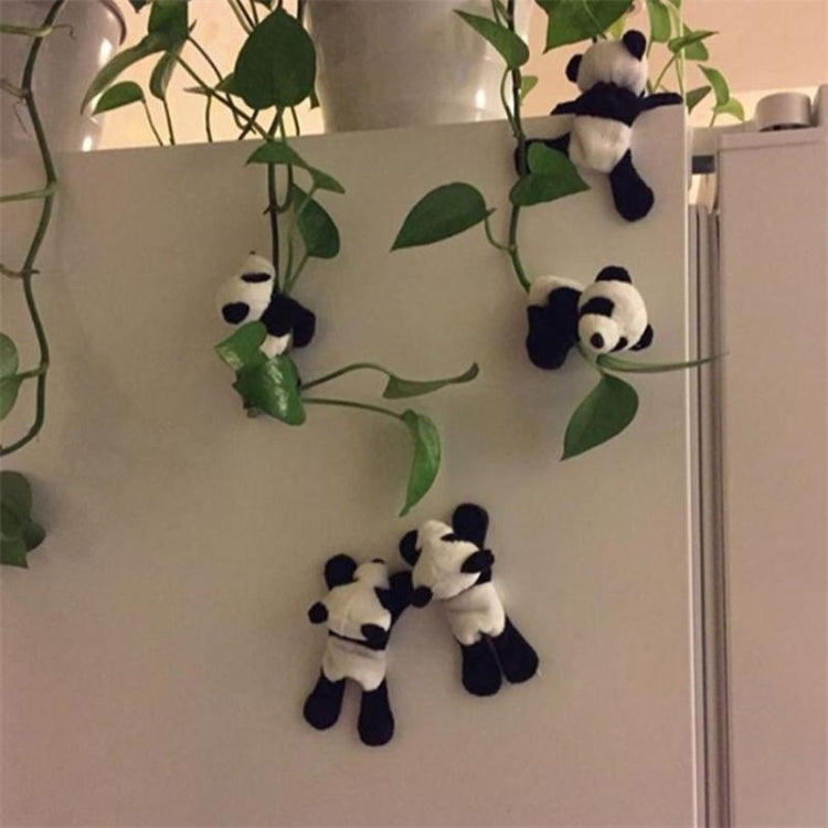 Plush Cartoon Panda Refrigerator Stick Stereo Soft Magnetic Stickers