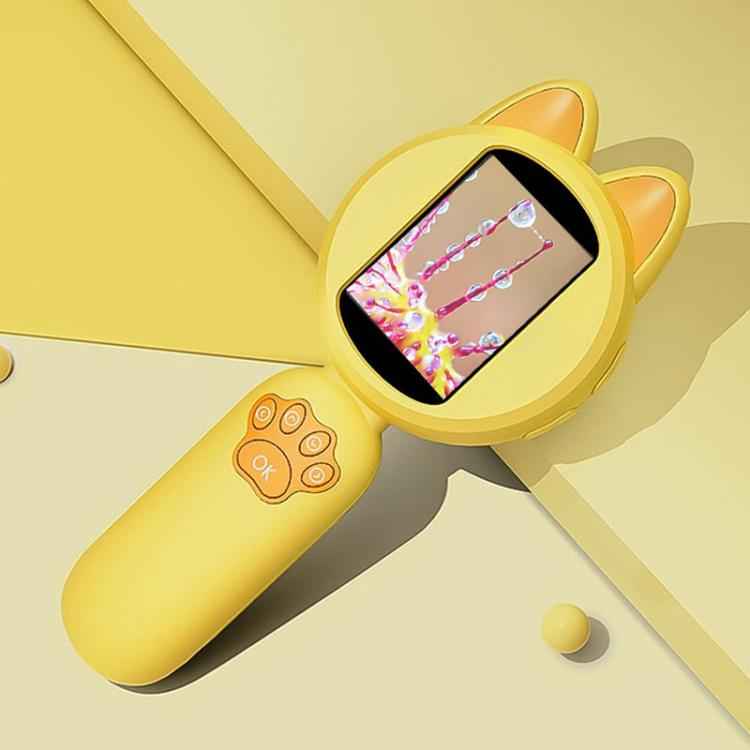 HM020B 4X HD Handheld Children Electronic Magnifier With Screen 2MP Digital Microscope(Yellow)