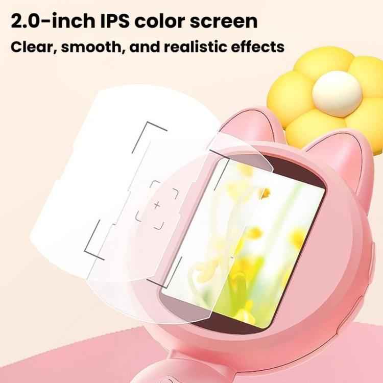 HM020B 4X HD Handheld Children Electronic Magnifier With Screen 2MP Digital Microscope(Yellow)