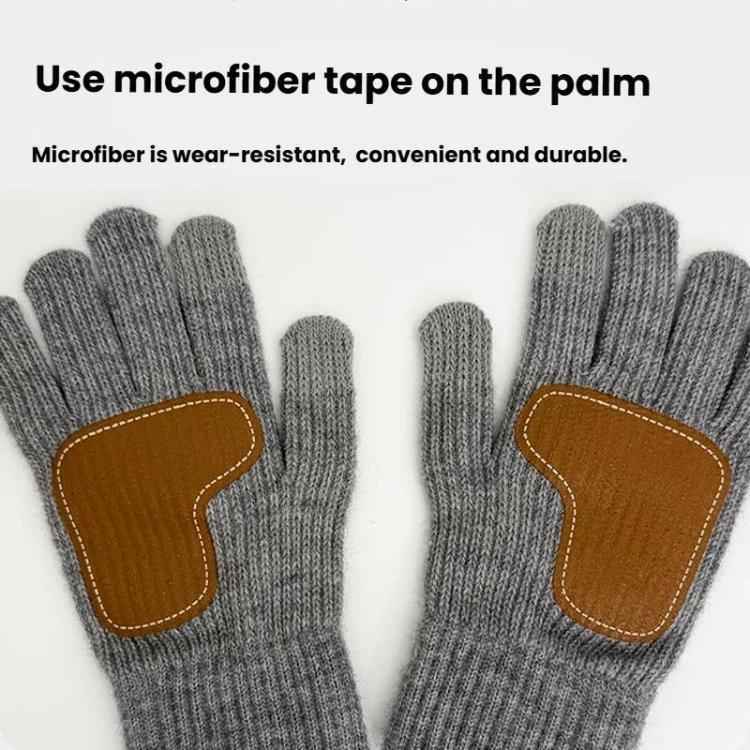 Full-Finger Heated Gloves Touchscreen-Compatible, Non-Slip Thermal Gloves for Men Women, Spec: 3-Level Adjustable Temperature Gray(Free Size)