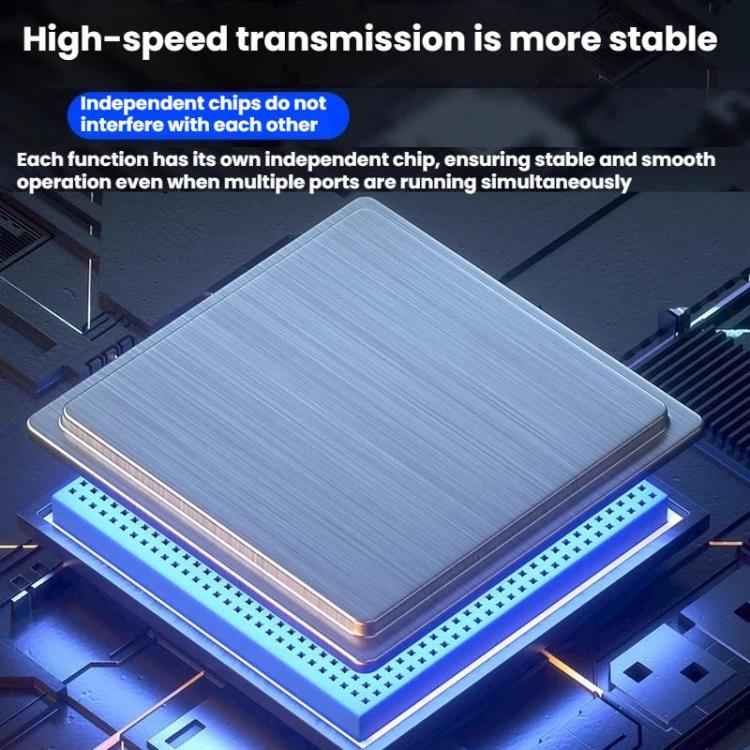 T615 Type-C 5 In 1 Docking Station HDMI 4K 60Hz Screen Mirroring Converter USB 3.0 Splitter Laptop Hub