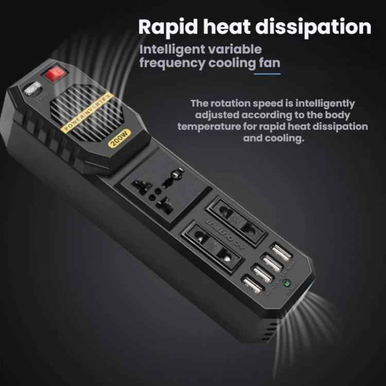 BYGD 200W 12V To 220V Mini Car Power Inverter(E8981)