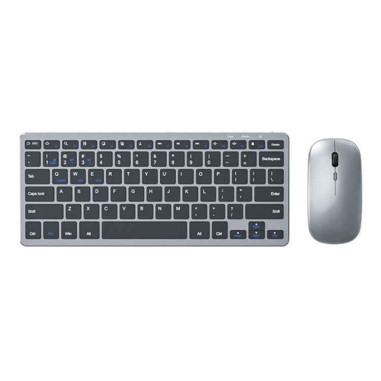 iMICE WK-102 Type-C Rechargeable Dual-Mode Wireless Keyboard and Mouse Set(Silver Black)