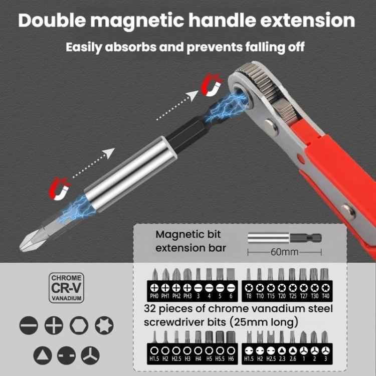 48pcs / set 1/4 Inch Socket Wrench Tool Set Screwdriver Bits Hardware Repair Tools