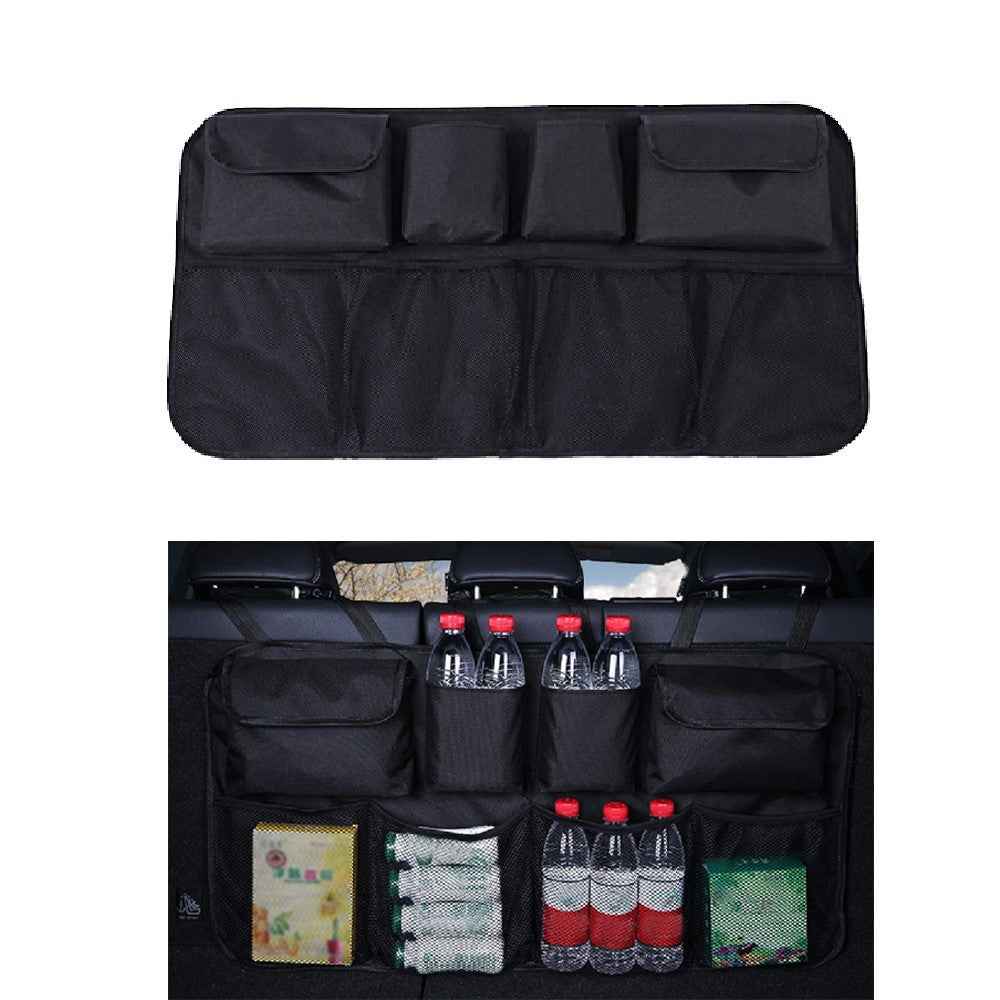 Auto Car Organizer Trunk Back Seat Universal Storage Bag Mesh Net Pocket - Black