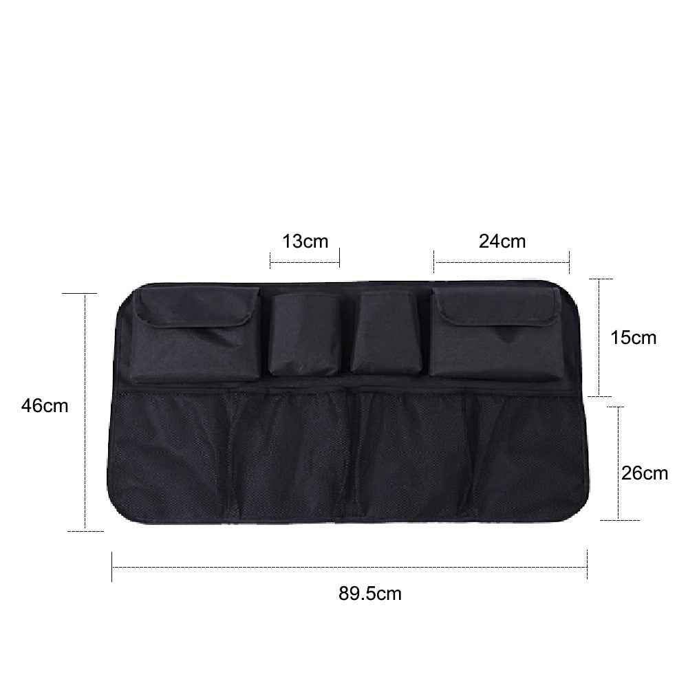 Auto Car Organizer Trunk Back Seat Universal Storage Bag Mesh Net Pocket - Black