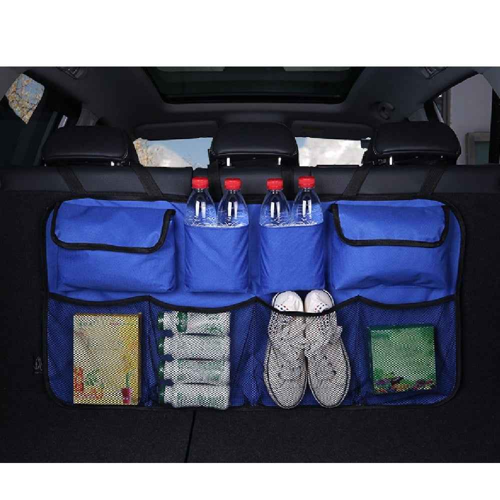 Auto Car Organizer Trunk Back Seat Universal Storage Bag Mesh Net Pocket - Black