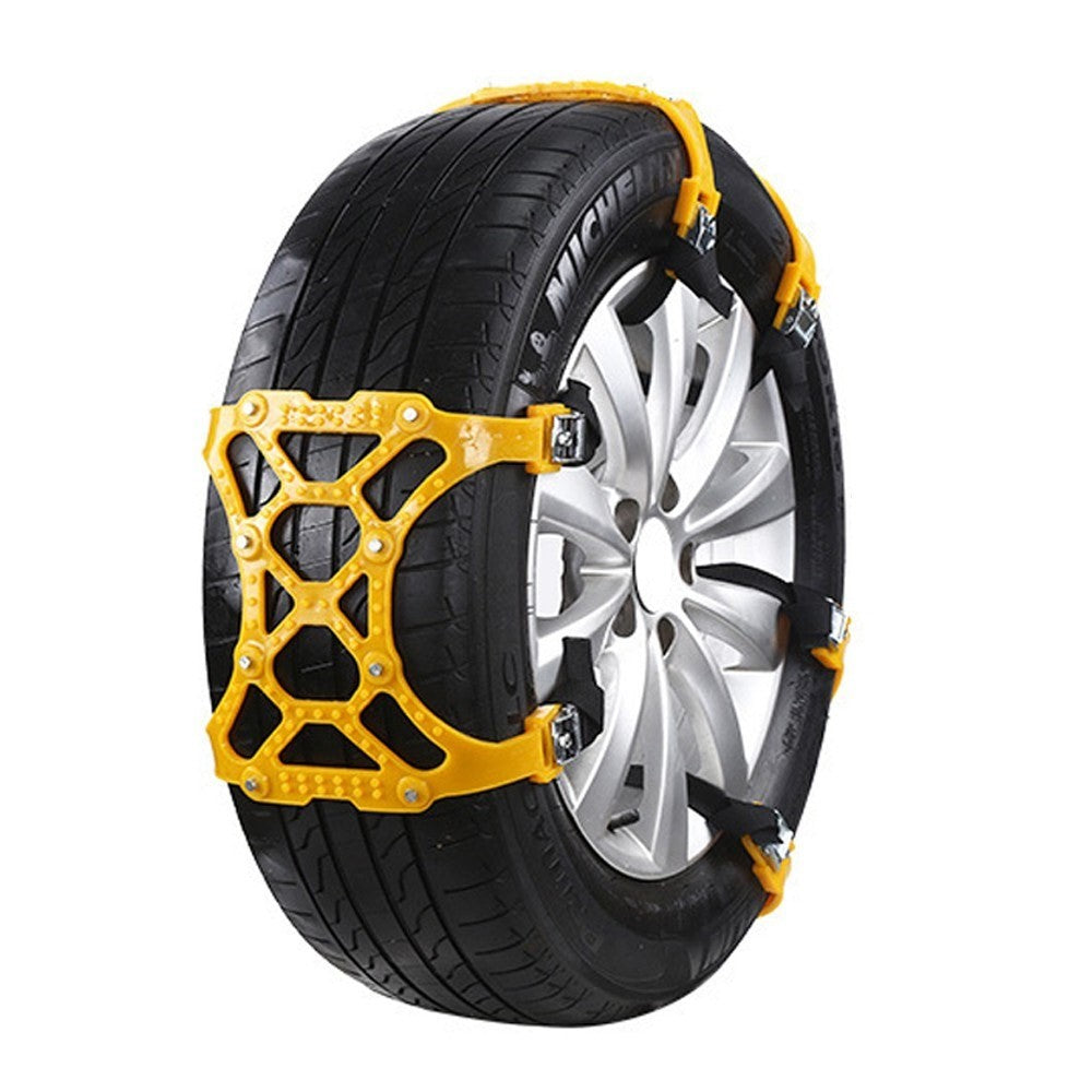 Emergency Tire Snow Chain TPU Anti-skid Strap Vehicle Off-Road Safe Car Wheel Tire Wheel Chain - Yellow