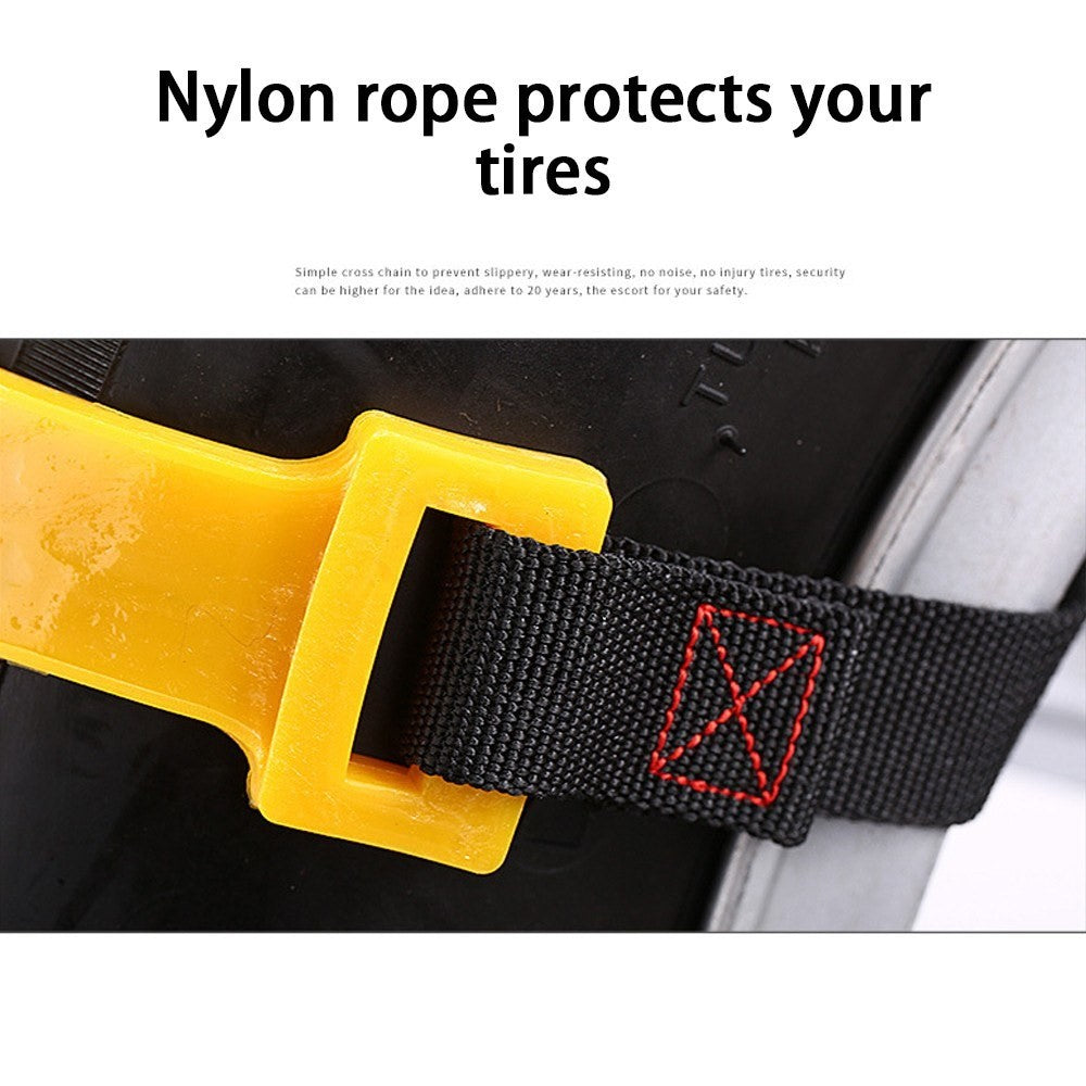 Emergency Tire Snow Chain TPU Anti-skid Strap Vehicle Off-Road Safe Car Wheel Tire Wheel Chain - Yellow
