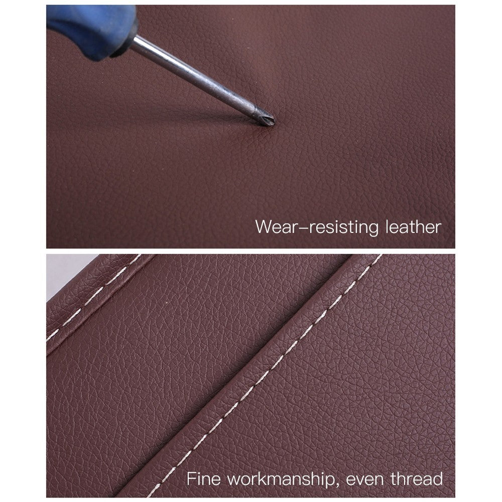 Multifunction Car Seat Back Bag Folding Table Organizer Pad Drink Storage Pocket - Coffee