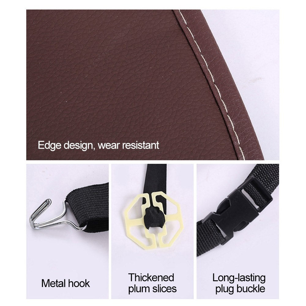 Multifunction Car Seat Back Bag Folding Table Organizer Pad Drink Storage Pocket - Wine Red