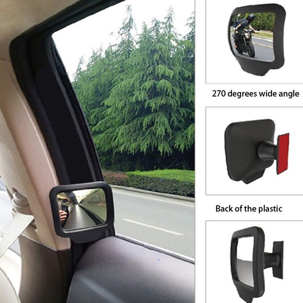 270 Degrees Wide Angle Car Rear Passenger Magnet Mirror Car Auxiliary Rearview Universal Interior Mirror Eliminate Blind Point for Car Safety Backseat