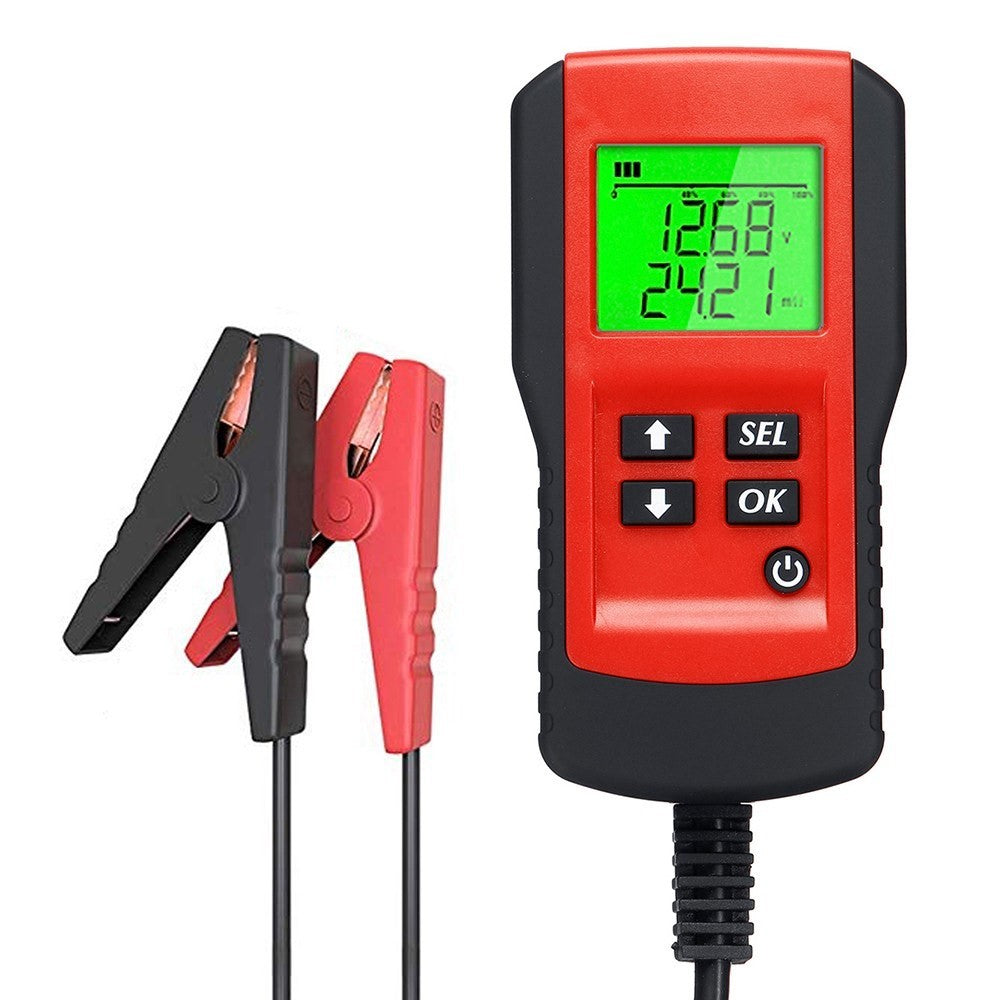 Battery Life Percentage Analyzer Voltage Resistance and Deep Cycle Battery Tester - Red