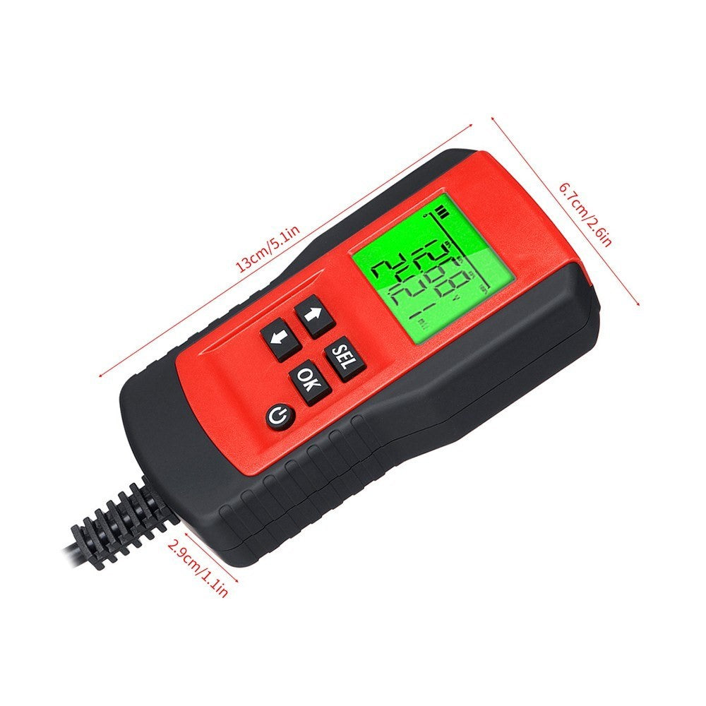 Battery Life Percentage Analyzer Voltage Resistance and Deep Cycle Battery Tester - Red