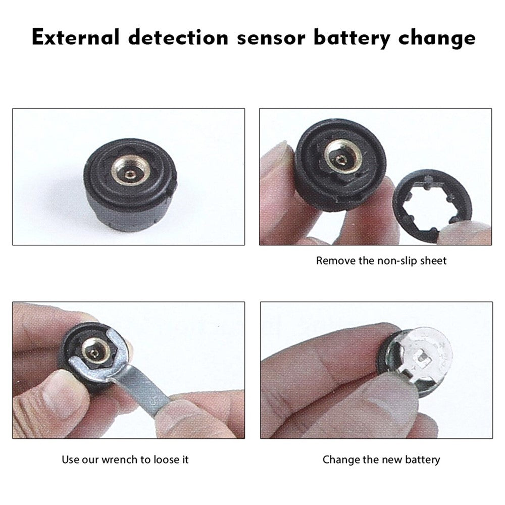 Solar TPMS Wireless Car Tire Pressure Monitoring System with 4 External Sensors