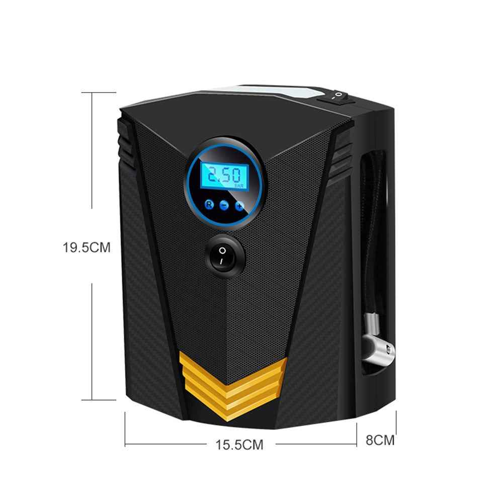 Portable Car Tire Inflator Air Compressor Auto Tire Pump with Emergency LED Lighting Function