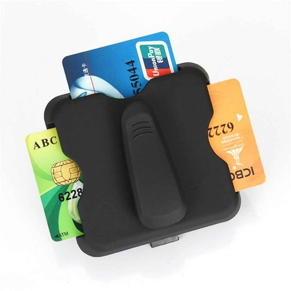Car Sun Visor Clip Auto Parking Clip Car IC Card Clip Sunglasses Holder - Black