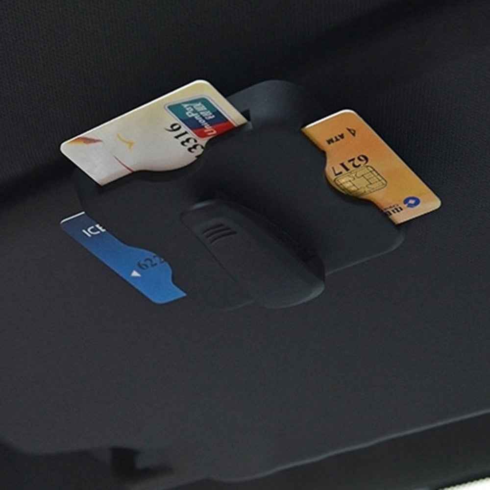 Car Sun Visor Clip Auto Parking Clip Car IC Card Clip Sunglasses Holder - Black