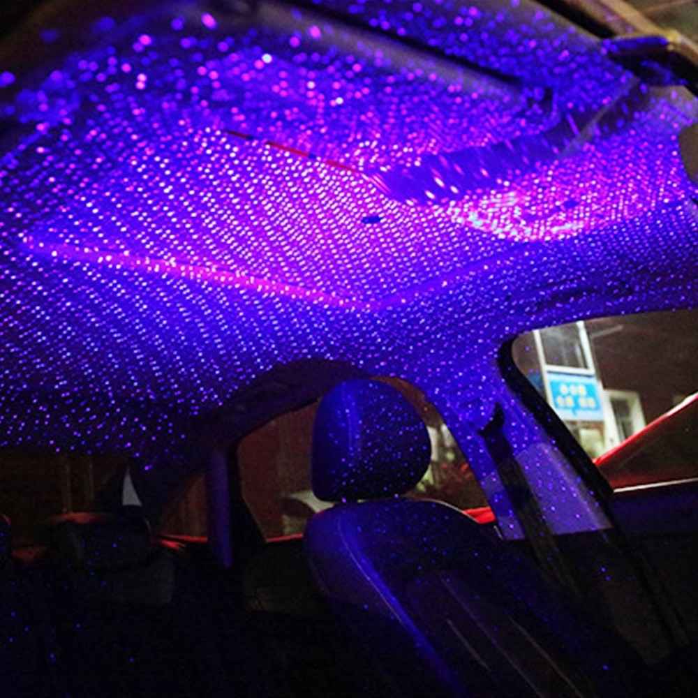 Auto Roof Ceiling Decoration Atmosphere Lamp Colourful LED Star Night Lights Projector for Car Home Party - Blue