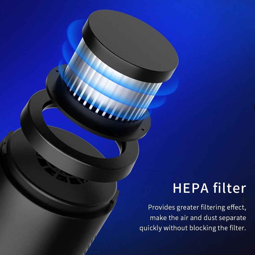 Car Vacuum Cleaner 6000Pa High Power Handheld Vacuum Cordless Portable Mini Vacuum Cleaner for Car/Home/Pet Hair - Cordless/Black