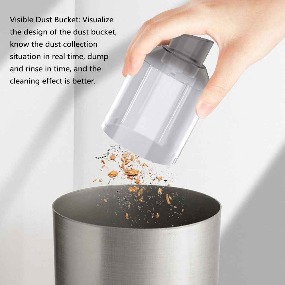 2 in 1 Car Cordless Vacuum Cleaner Air Blower 2000PA Home Office Mini Handheld Dust Remover Deduster - Black