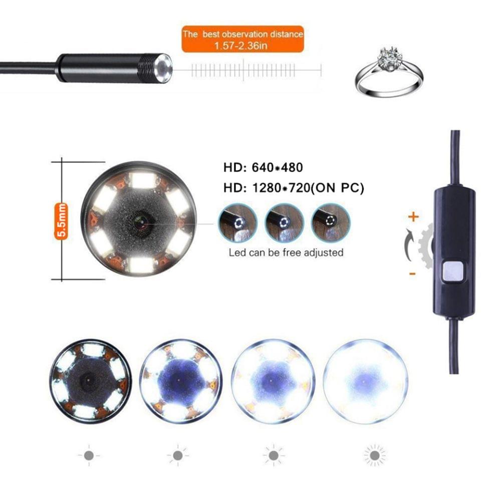 Wireless 3 in 1 Waterproof USB Port 5.5mm Visual Lens Mini - 2