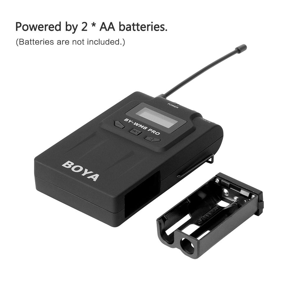 BOYA UHF Dual-Channel 48 Channels Transmitter with LCD