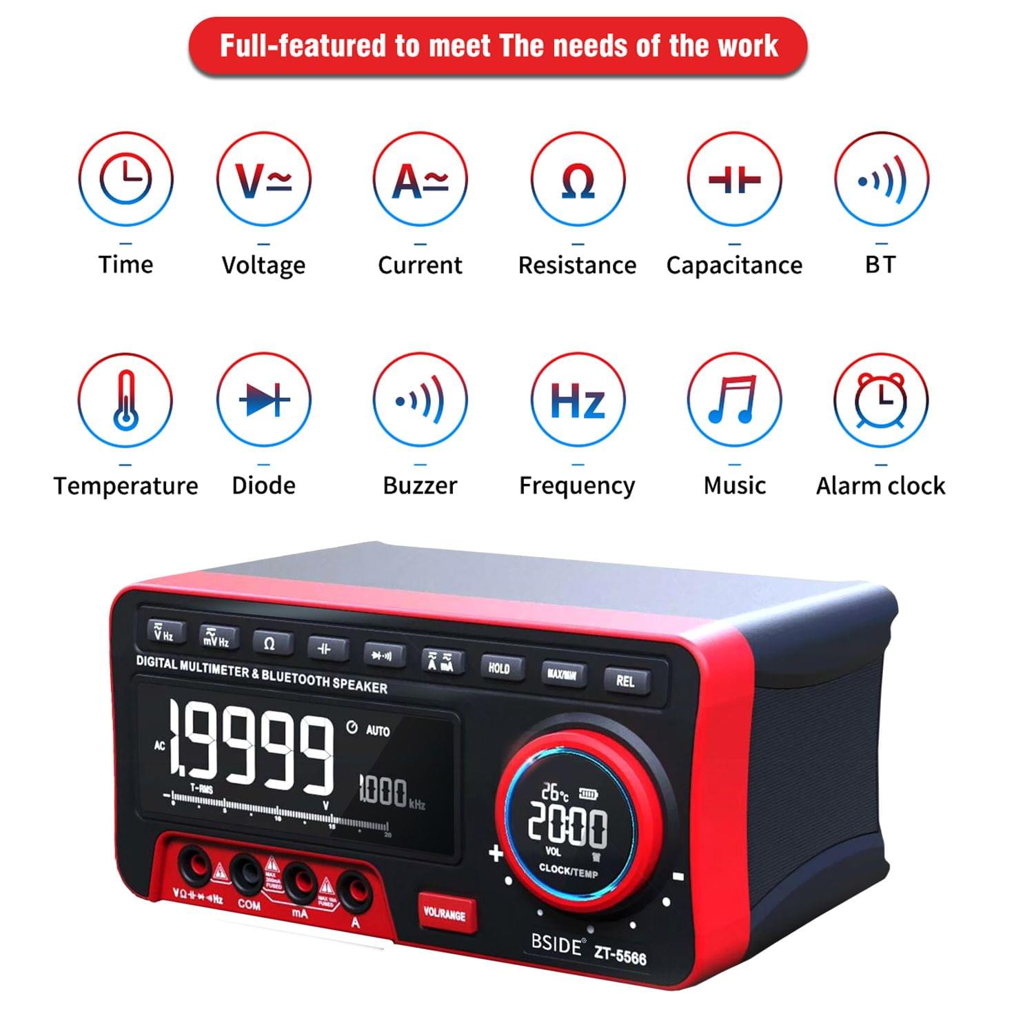 Bside 19999 Counts Multi-function Multimeter True RMS