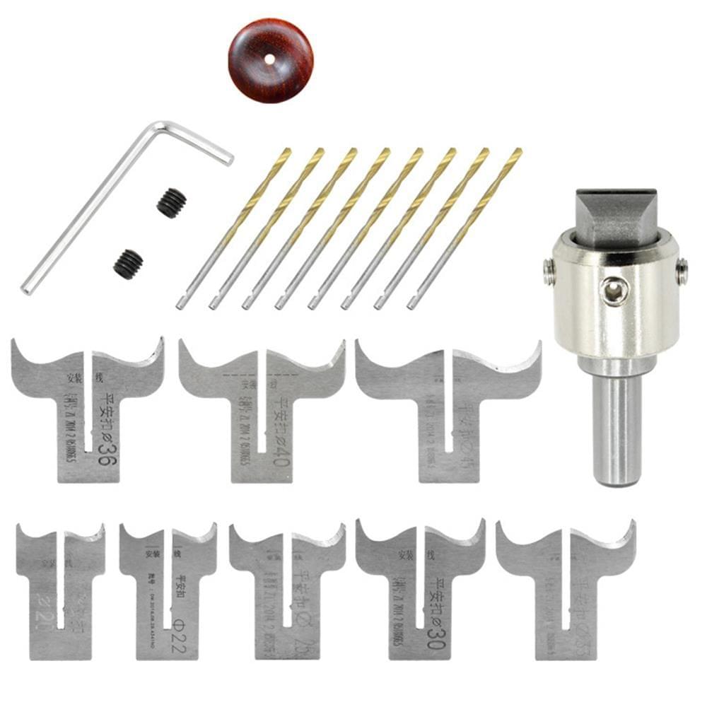 20 Pcs Set Wood Bead Maker Beads Drill Bit Milling Cutter - Silver 20pcs