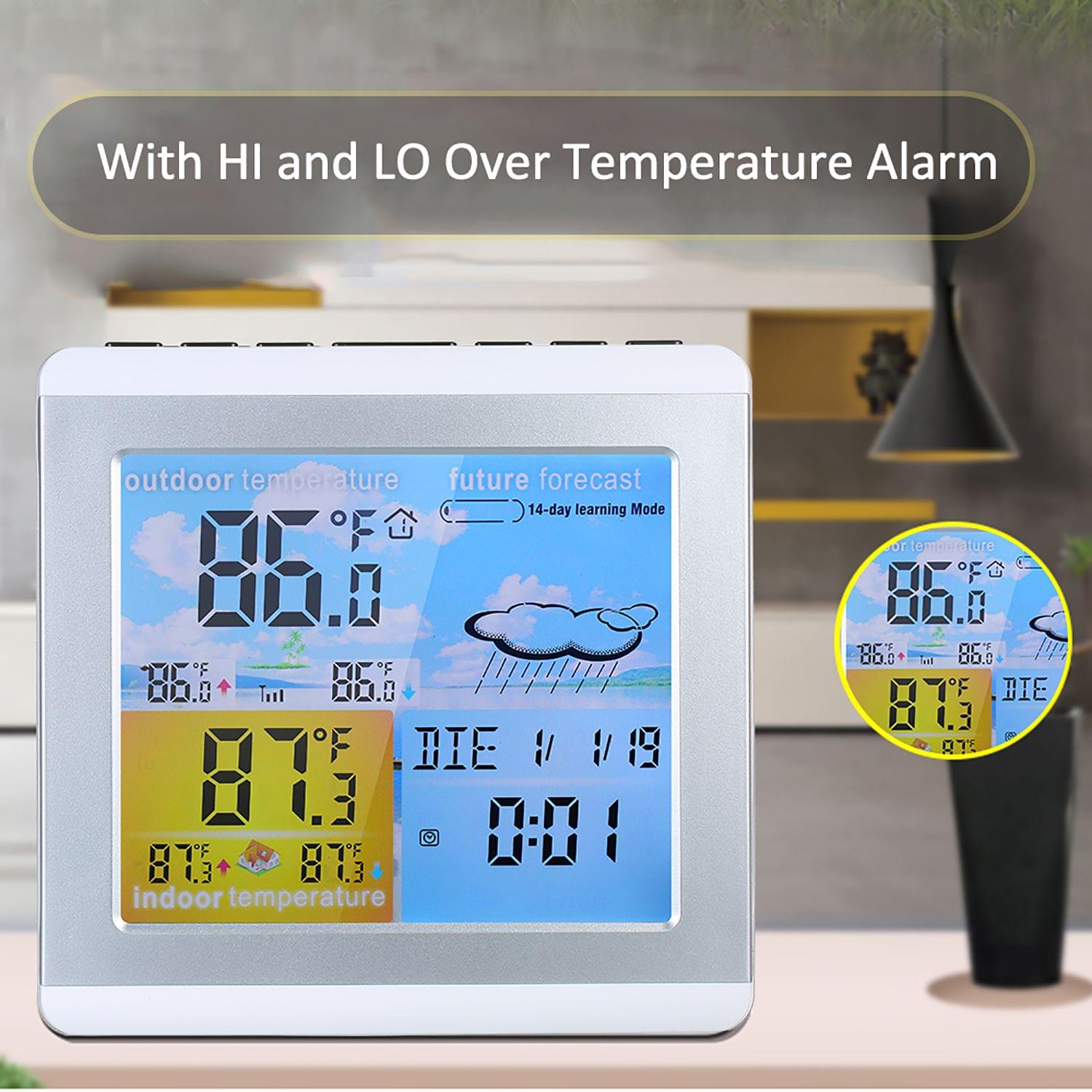 Digital Thermometer Indoor & Outdoor Temperature Monitor - EU Plug