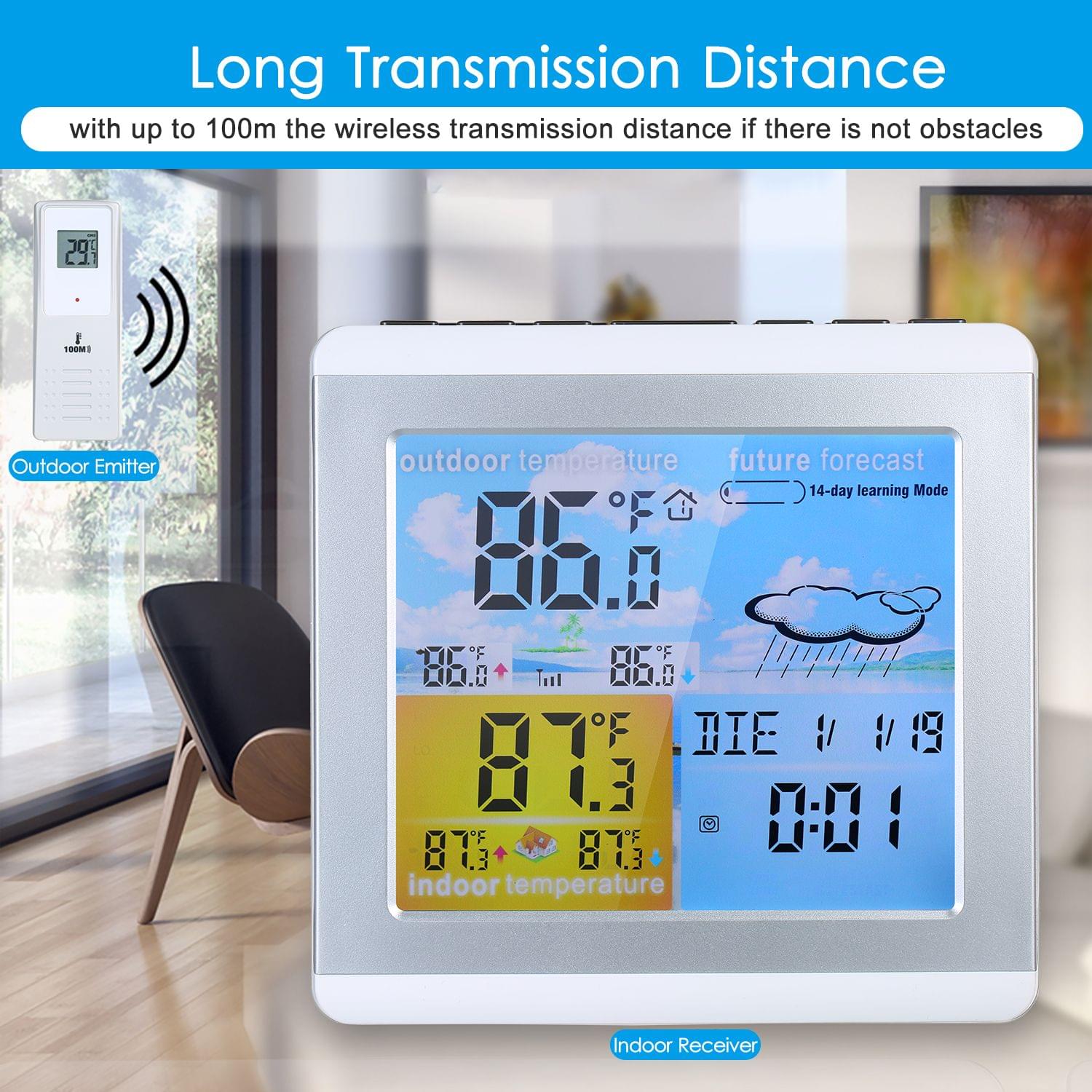 Digital Thermometer Indoor & Outdoor Temperature Monitor - EU Plug