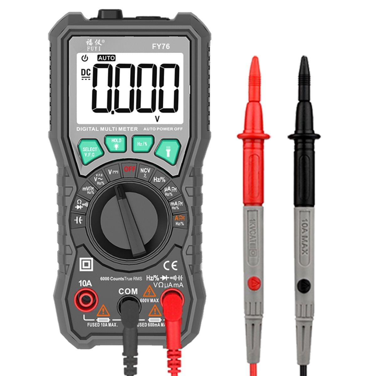 FUYI Digital Multimeter 6000 Count Intelligent Manual