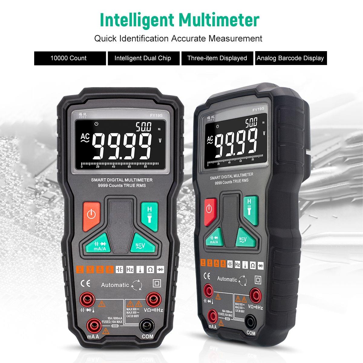 FUYI Digital Multimeter 9999 Count Intelligent Automatic