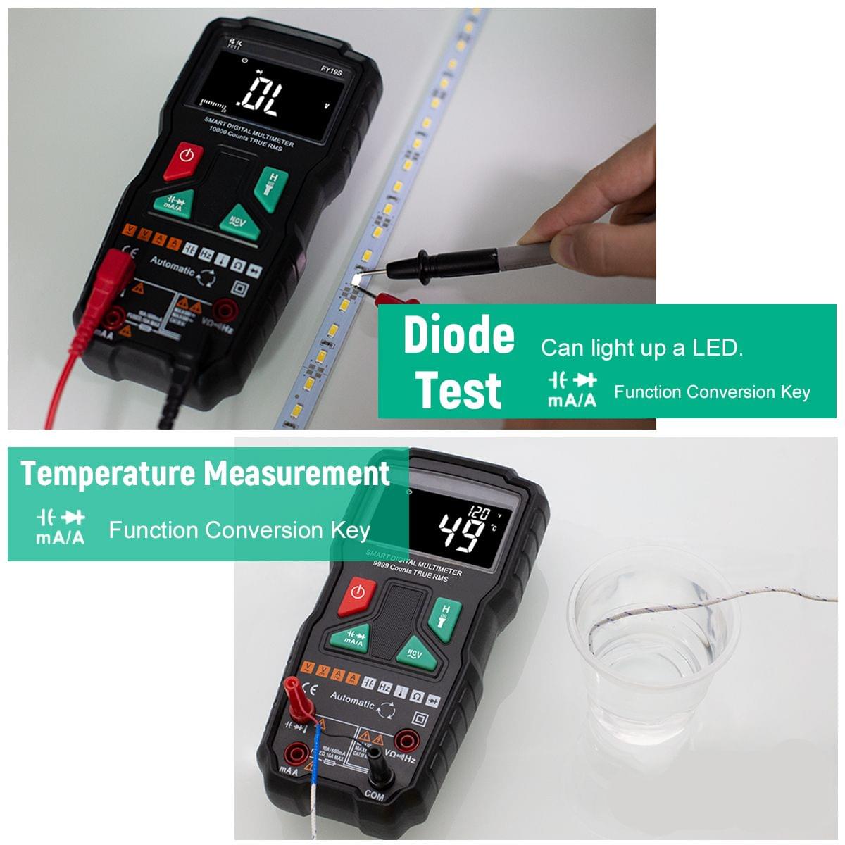 FUYI Digital Multimeter 9999 Count Intelligent Automatic