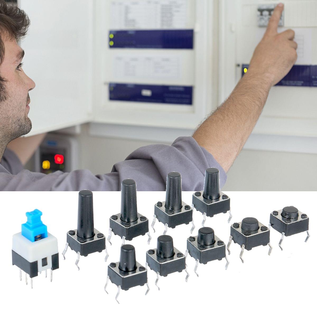 180PCS Tactile Push Button Switch Micro Momentary Tact